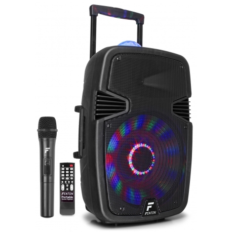 Fenton FT15JB nešiojama kolonėlė 800W su bevieliu mikrofonu ir šviesos efektu