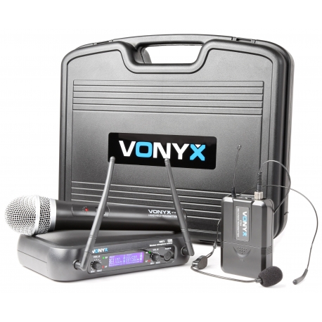 Vonyx WM73C 2-kanalų UHF bevielių mikrofonų sistema