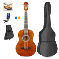 MAX SoloArt klasikinė gitara tamsus medis - rinkinys