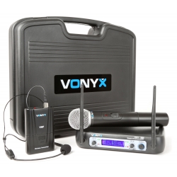 Vonyx WM512C 2-kanalų VHF mikrofonų komplektas
