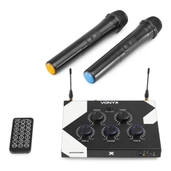 Vonyx AV510 karaoke valdiklis su bevieliais mikrofonais