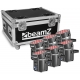 BeamZ BBP60 Uplighter Set, 6 pieces in Flightcase with Charger