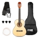 Max SoloArt Junior 3/4 klasikinė gitara naturalus medis - komplektas
