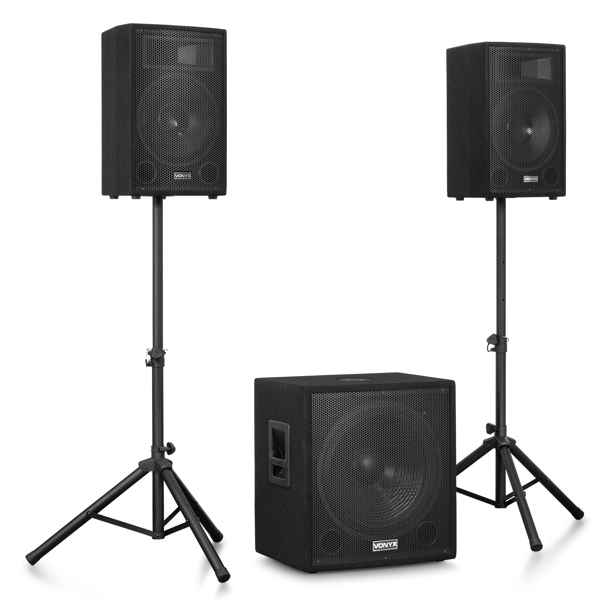 Vonyx VX1218BT 2.1 18” 1200W aktyvios kolonėlės - Magnetola.lt