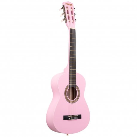 Max SoloArt Junior 1/4 klasikinė gitara rožinė - komplektas