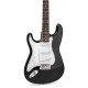 MAX GigKit elektrinė gitara kairiarankiams, komplektas, juoda