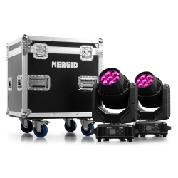 BeamZ Nereid740 IP65 Outdoor LED Bee Eye judančios galvos su ZOOM transportavimo dėžėje