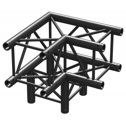 P30-C30 90º santvaros kampas juodas