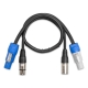 CX11-0.50 Combi Cable Powerconnector B - XLR M / Powerconnector A - XLR F 0.50m