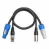 CX11-0.50 Combi Cable Powerconnector B - XLR M / Powerconnector A - XLR F 0.50m