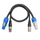 CX06-0.50 Light Combi Cable Powerconnector B - XLR M / Powerconnector A - XLR F 0.50m