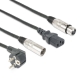 CX10-15 Light Combi Cable Schuko - XLR M / IEC F - XLR F 15m