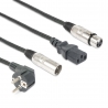 CX10-15 Light Combi Cable Schuko - XLR M / IEC F - XLR F 15m