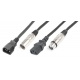 CX09-5 Light Combi Cable IEC M - XLR M / IEC F - XLR F 5m