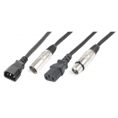 CX09-5 Light Combi Cable IEC M - XLR M / IEC F - XLR F 5m