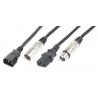 CX09-5 Light Combi Cable IEC M - XLR M / IEC F - XLR F 5m