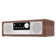 Audizio Lunata Premium muzikinis centras CD/DAB+/FM/USB/BT tamsus medis - sidabrinis