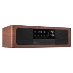 Audizio Lunata Premium muzikinis centras CD/DAB+/FM/USB/BT tamsus medis - juodas