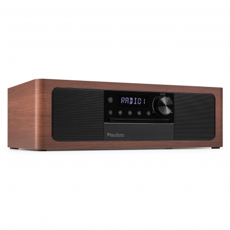 Audizio Lunata Premium muzikinis centras CD/DAB+/FM/USB/BT tamsus medis - juodas