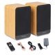 Audizio BS10 aktyvios lentyninės kolonėlės 80W BT, šviesus medis