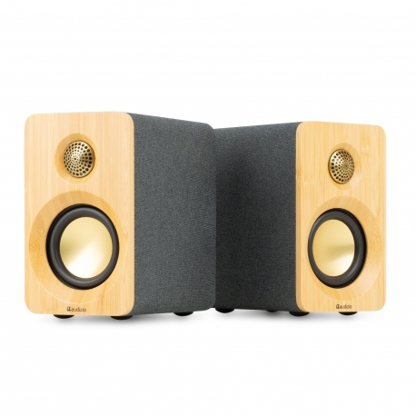 Audizio KS16 aktyvios lentyninės kolonėlės 100W BT, šviesus medis