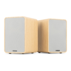 Audizio KS10 aktyvios lentyninės kolonėlės 120W BT, šviesus medis
