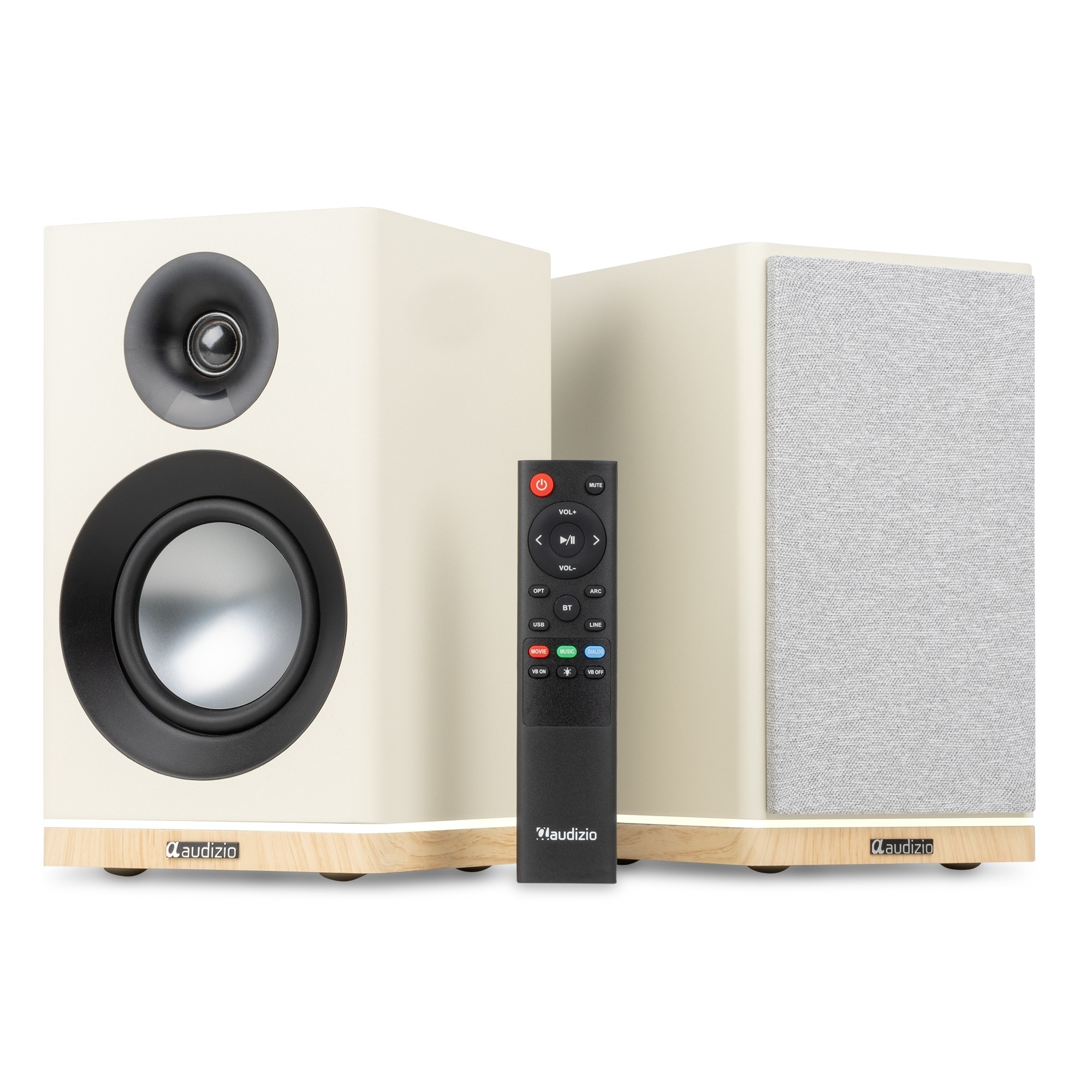 Audizio KS12 aktyvios lentyninės kolonėlės 80W BT, kreminės