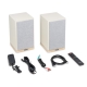 Audizio KS12 aktyvios lentyninės kolonėlės 80W BT, kreminės