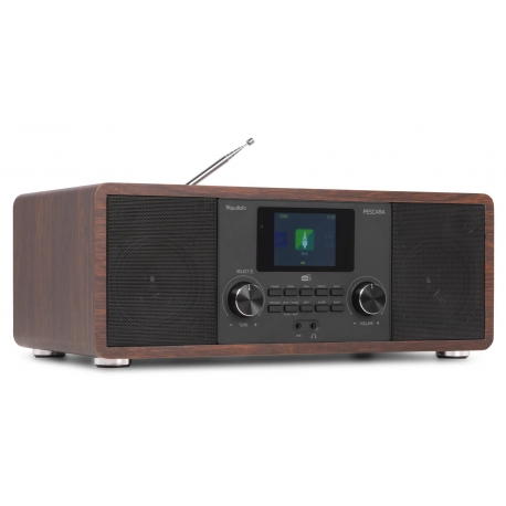 Audizio Pescara internetinis radijo imtuvas 2.1, rudas medis