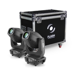 LED Moving Head 200W 3in1 - BEAM-SPOT-WASH - 2pcs + CASE