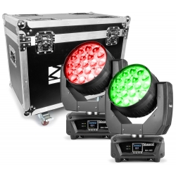 BeamZ MHL1915 LED ZOOM MOVING HEAD 2 PIECES IN FLIGHTCASE