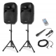 VONYX VPS102A Plug & Play 600W Speaker Set with Stands