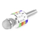 KM15S Karaoke Mic with speaker and LED light BT/MP3 LED Silver