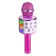 KM15P Karaoke Mic with speaker and LED light BT/MP3 LED Pink