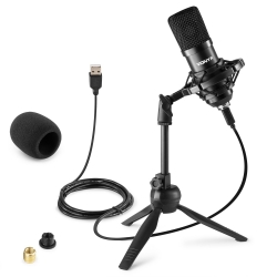 Vonyx CM300B studijinis mikrofonas USB juodas